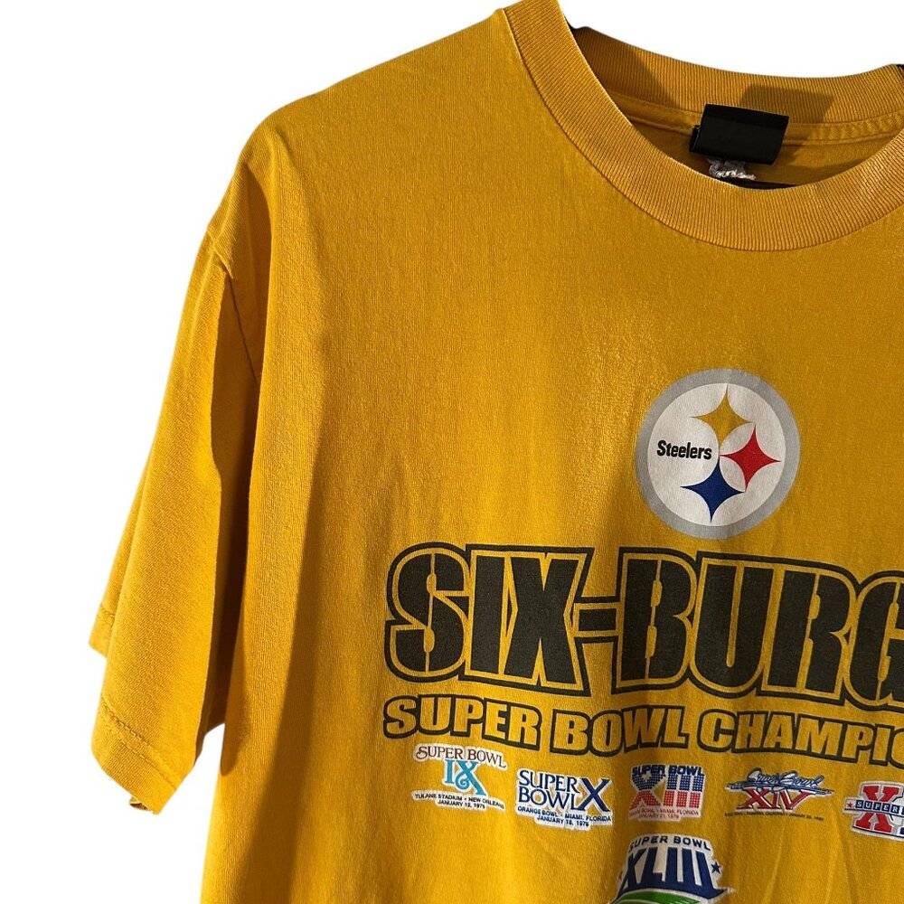 Pittsburg Steelers Unisex 2009 NFL Super Bowl Champions T-Shirt Size Large - Picture 2 of 10